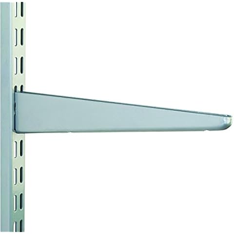 220mm Matt Silver Watson Twin Slot Shelving Bracket Cover