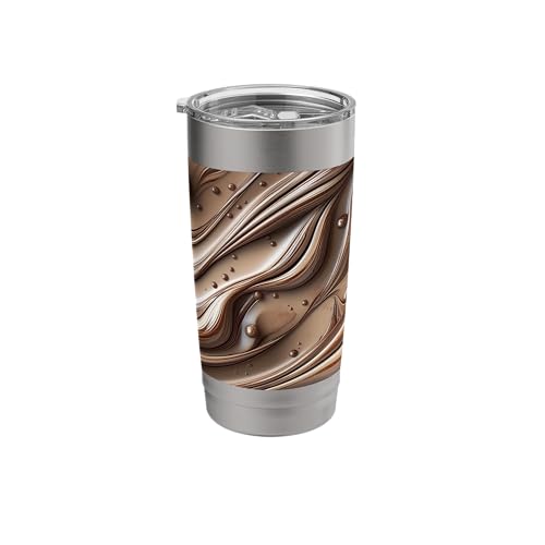 Mocha Mousse Melted Chocolate with Rich Brown Flowing Swirls Stainless