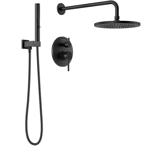 Image of Lava Odoro Modern Rain Shower System Faucet Set, SF104-MB