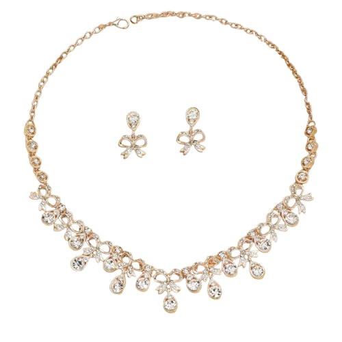 Collares y aretes de novia para deslumbrar en bodas y ceremonias elegantes de noche