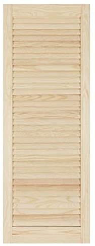 Louvre Door – Pine Wood – Vented Open – Ready to Paint Internal Louvre Cupboard Doors – Slatted Wardrobe Doors – Various Sizes (1100mm (43.4") Height, 294mm (11.6") Width)
