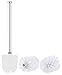 Brosse WC en acier inoxydable avec têtes de rechange Ø 7 cm - Blanc