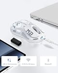 GravaStar Mercury M2 Souris de jeu sans fil avec 26,000 DPI, PAW3395DM Capteur -79g Design léger à l'extérieur -5 Boutons programmables -5 Lumière dynamique RGB - blanc