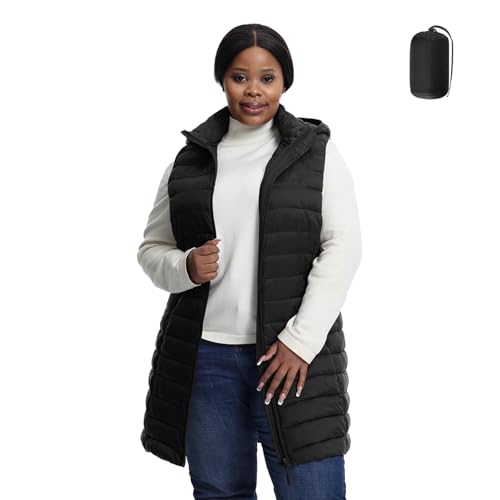 Plus Size Women Puffer Vest 1X-6X Lightweight Packable Quilted Puffy Vest (Exclusively for Plus Size)