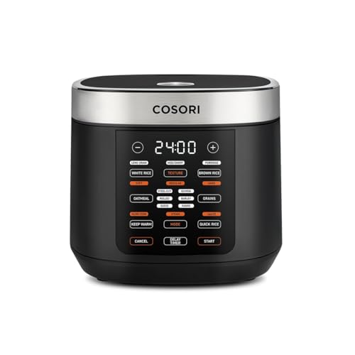 Image of COSORI Rice Cooker, Slow Cooker & Steamer with Ceramic Coated Inner Pot and Fuzzy Logic, 50 Recipes,10 Cups, 1.8L Capacity, Multi Cooker with 17 Functions, Warmer, Timer