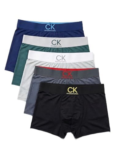 Image of Men's Premium|Underwear Air-Series Ice Cool Silk Streach Cool Boxer Brief Innerwear Combo,Breathable Trunk for Man with Signature Logo Waistband (Choose Pack of 1,2,3,4 Astd)