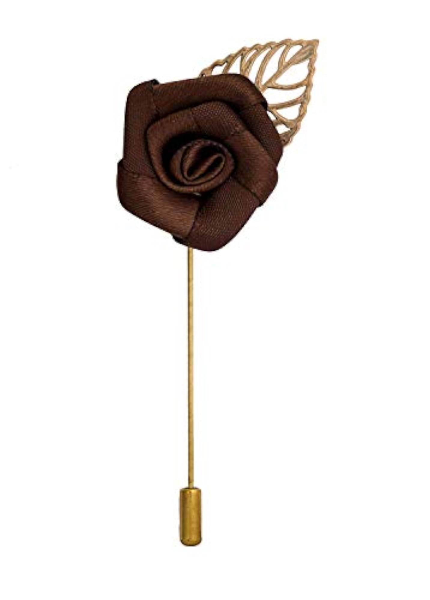 Dark Brown Rose Lapel Pin for Men, Pack of 6 Tuxedo Pins