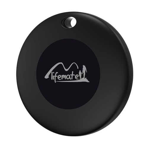 Lifetag Tracker for Android, Bluetooth Tracking Tag for Google Find My Device (Find Hub) App, Item Finder Locator for Keys, Luggage, Backpack, Purse (BLK, 1PC)