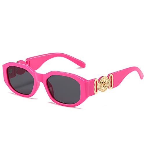 Image of LASPOR Irregular Sunglasses for Women Men Trendy Retro Vintage Rectangle Glasses Hexagon Shades Driving UV400 Protection