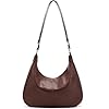 NIUEIMEE ZHOU Shoulder Bag for Women Ultra Soft Foldable Vegan Leather Crossbody Bags Tote Hobo HandBag Underarm Purses