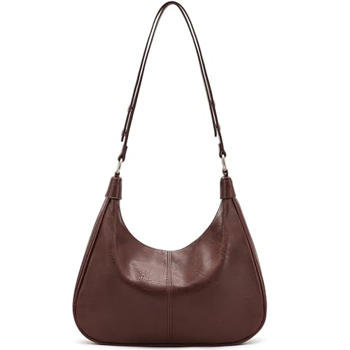 NIUEIMEE ZHOU Shoulder Bag for Women Ultra Soft Foldable Vegan Leather Crossbody Bags Tote Hobo HandBag Underarm Purses