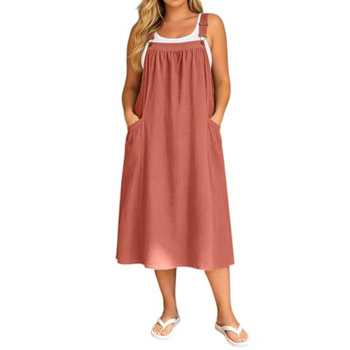 Robe midi ample pour masquer les rondeurs avec style et poches pratiques