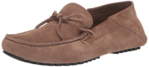 Image of BOSS Women's Suede Slip-on Moccasins with Top Bow Detail