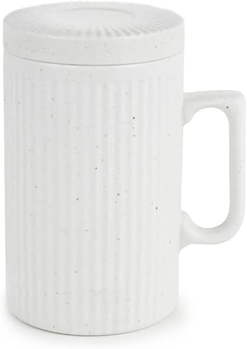 Dostende Taza de café con tapa, taza de café de 16 onzas y taza de té con posavasos, apta para lavavajillas y microondas (blanco) Dostende Taza de café con tapa, taza de café de 16 onzas y taza de té con posavasos, apta para lavavajillas y microondas (blanco)