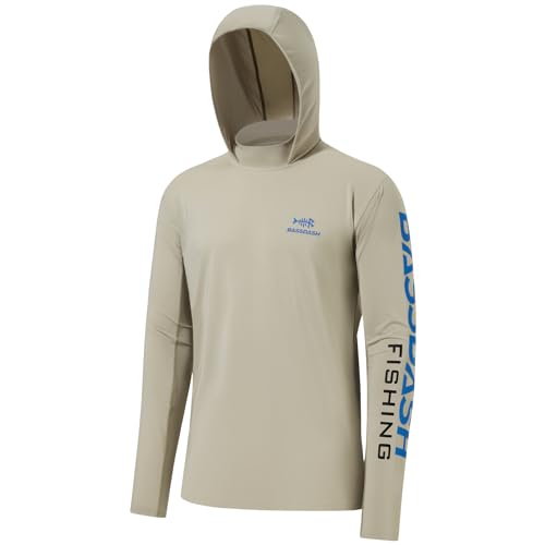 Bassdash - Sudadera con Capucha para Hombre, protección Solar UPF50+ suéter UV Manga Larga para Pesca protección contra sarpullidos Rashguard