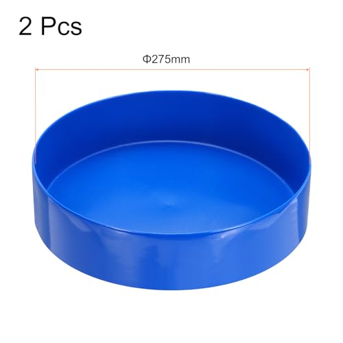 Image of uxcell 2pcs Rubber End Caps 250mm (10 13 /16 Inch) ID x 50mm(2 Inch) H Vinyl Round Tube Bolt Cap Cover Screw Thread Protectors Blue