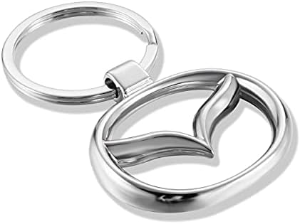 Chuangzhi Sales Fit Mazda Key Chain Ring - 3D Chrome Metal Car Keychain Keyring Alloy Key Holder Key Fob Fit Mazda Accessories