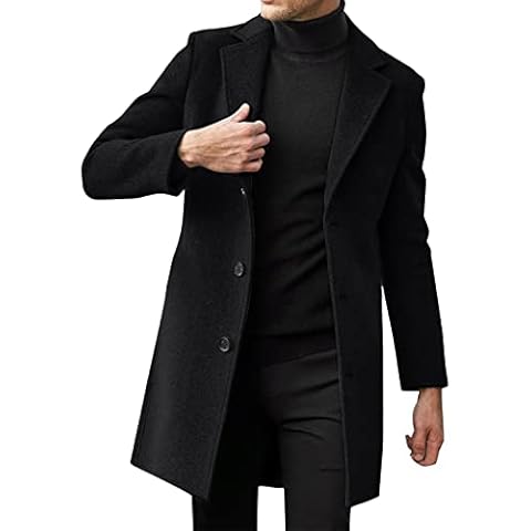 Men's Mid Length Padded Trench Coat Cover