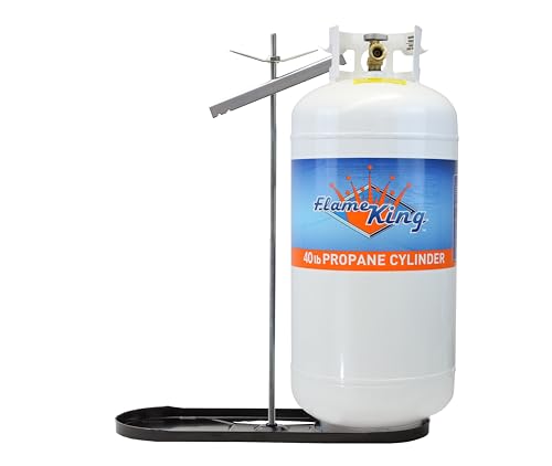 Flame King Dual RV Propane Tank Cylinder Rack for RVs and Trailers for 40lb Tanks - KT40MNT (Tanks Sold Separately) by Flame King - Used condition - US$32.37