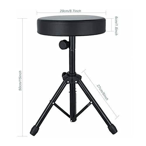 image for lehom Drum Throne Deluxe Padded Foldable Drum Stool Double Braced Legs