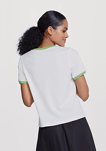 Blusa manga curta, Feminina, Hering, Branco, XG