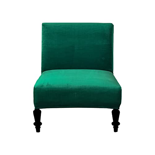 Image of Eco-Ancheng Armless Chair Slipcover Removable Armless Accent Chairs Covers Washable Armless Slipper Chair Slipcover Printed Armless Chair Furniture Protector Covers for Living Dining Room Hotel