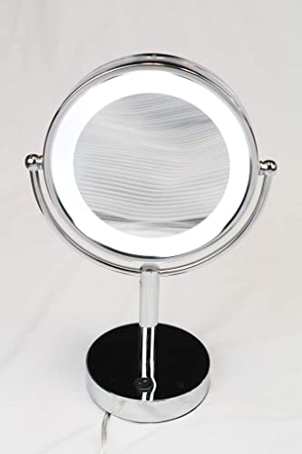 Espejo de Maquillaje LED Doble Cara con Base Cromada miniatura 4