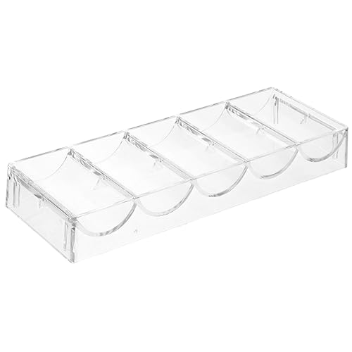 PHENOFICE Transparent Poker Chip Holder Tray Multi-Functional Poker Chip Storage Box for and Items Large Capacity for Game and Family Gatherings