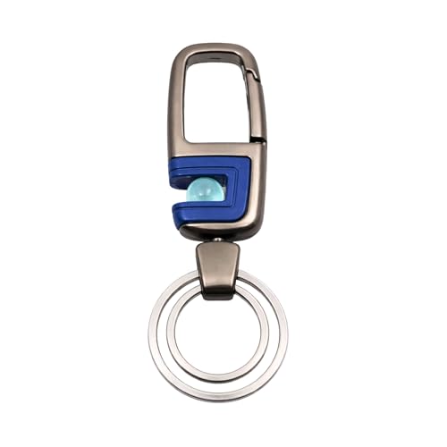 Image of THE MEN THING - Stylish Multicolor Stainless Steel Keychain for Men & Boys (ORBIT CLIP - Blue)