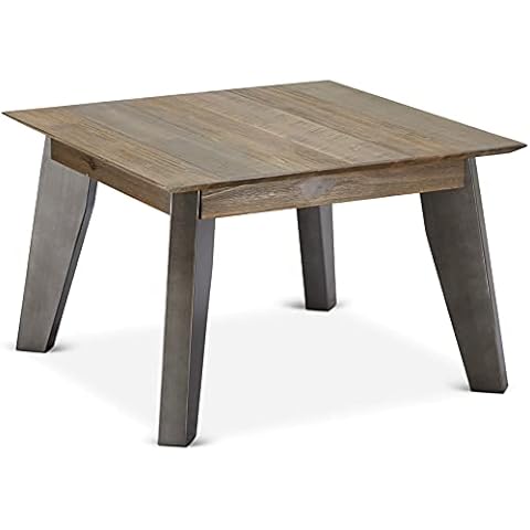 Ibbe Design Cuadrada Marrón Mesa de Café Mesa de Centro Malaga 70x70 cm Cover