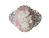 SheekydoodleCreations Pink Flower Cuff Bracelet, handmade jewelry victorian art nouveau edwardian art deco