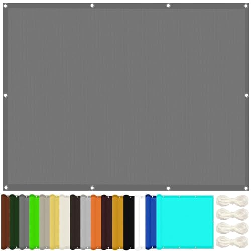 Voile d'ombrage rectangulaire 3x3.6m gris clair imperméable pour terrasse