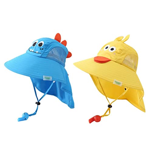 Doherty Chapéu de sol infantil menino menina chapéu de proteção solar com aba de pescoço verão ao ar