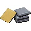 Piutouyar 12Pcs 1 Teflon Furniture Glides Pads, Self Stick Furniture Sliders Kits for Carpet Tile Hardwood Ground Protector, Square