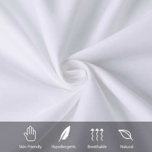 Shunjie.home 100% Egyptian Cotton Pillow Cases Set Of 2,Queen Size 400 Thread Count Cooling Pillowcases,Soft And Breathable Pillow Covers With Envelope Closure,20X30 Inches,White #TOP1