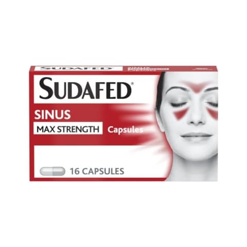 Sudafed Sinus Max Strength Capsules for Sinus Relief Cover