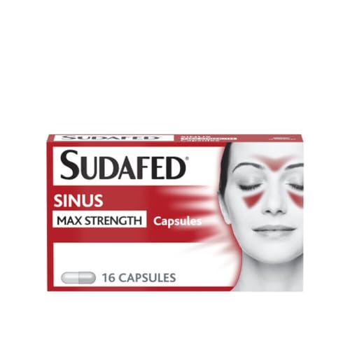 Sudafed Sinus Max Strength Capsules Fast and Effective Relief of Cold & Flu Symptoms from Day 1 16 Capsules