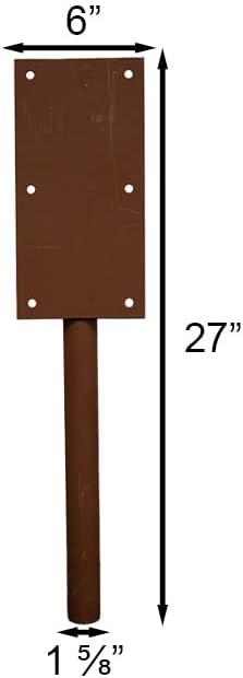 S&K Dock Plate for Quad Tel and Pulley Martin Poles Steel Dock Mount Adapter for Purple Martin House Poles, Dock or Deck Mounting Plate for Telescoping and Pulley Pole Systems, Made in USA