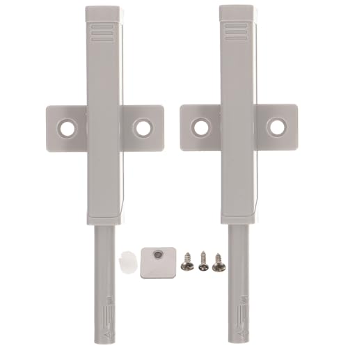 KOMBIUDA 2 Sets Heavy Duty Push to Open Cabinet Latches High Elasticity Invisible Touch Push Open Door Hardware for Wardrobe Kitchen Office Hotel and Cupboards