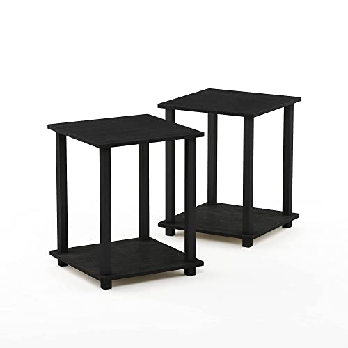 Furinno Simplistic Set Of 2 End Table, Americano/Black #TOP5