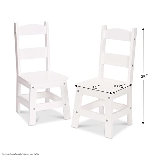 Melissa & Doug 30220 Wooden Chairs, Set Of 2 - White Furniture For Playroom thumb #2