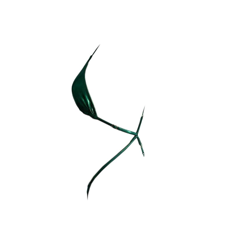 YAUASOPA Women's One Piece Bikini Bare Midriff Scoop Neck Low Back Bathing Suit Tie Front Cutout High Cut Swimsuit