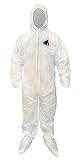 Gorilla Truckbox White Disposable Coverall, 63g Microporous film, strong laminated with elastic cuff