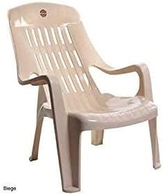 Furniture Dealz Cello Plastic Comfort Sit 1 Chair (Beige, Standard)