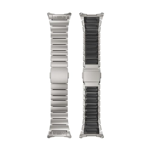 [PLYYQZM] �ɍ��� Sam su ng Galaxy Watch Ultra 47mm�p�`�^��+���o�[�X�g���b�v�A�ɍ��� Watch8/8Classic 40 44 46mm�p�X�e�����X�X�`�[��+���o�[�o���h�u���X���b�g�ɓK��(Titanium B