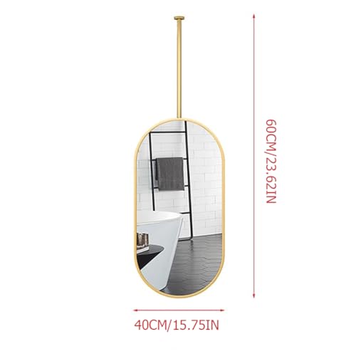 Miroir de salle de bain ovale pour optimiser les petits espaces