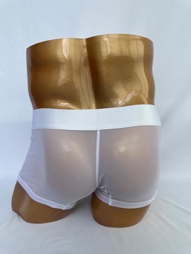 JOCKMAIL Mens Sexy Mesh Underwear Boxers See Through Sheer Trunks Ultra Thin Bulge Pouch Boxer Briefs4