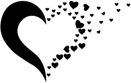 ISEE 360® Love Heart Symbol Wall Sticker for Living Kids Bedroom