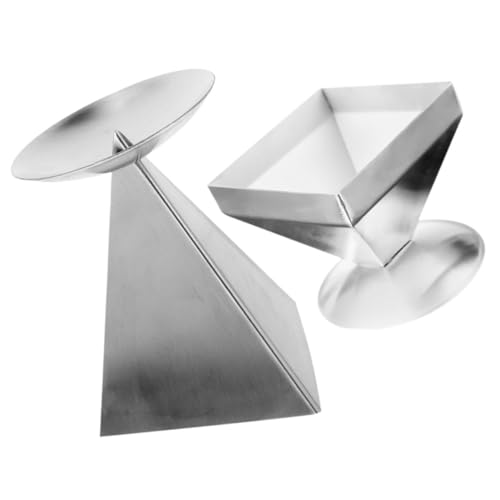 OFFSCH 2pcs Stainless Steel Pyramid Mold Versatile Pyramid Shaping Tool for Cakes and Rice Food Press Mold for Home and Restaurant Use