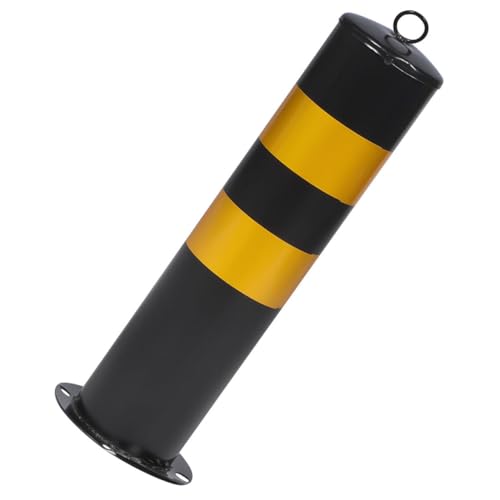 SOLUSTRE Safety Cone Barricade 114mm Diameter 500mm High Heavy Duty Steel Road Entrance/exit Stainless Steel Material